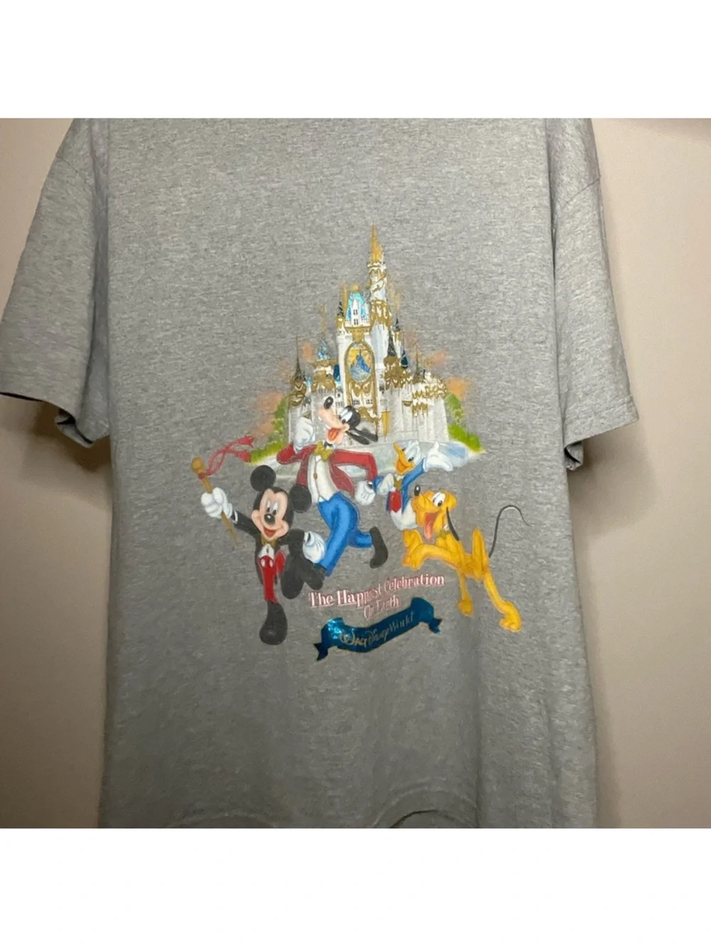 Disney Vintage Walt Disney World T-Shirt Size XL Short Sleeve Gray